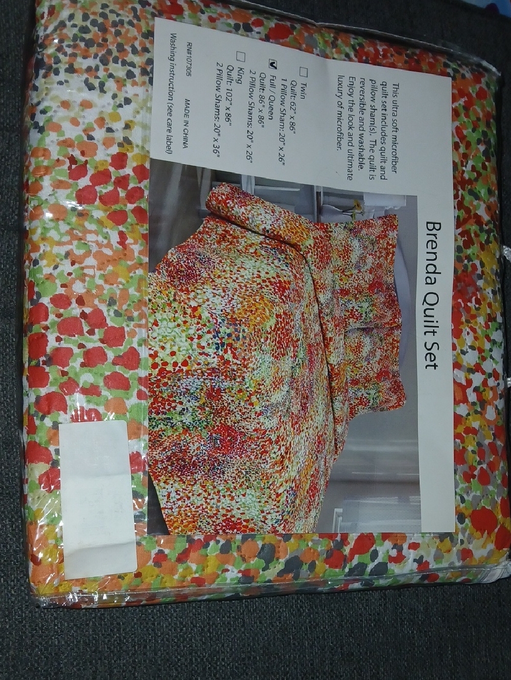 Brenda Quilt Set - Multicolor Confetti Dot Print